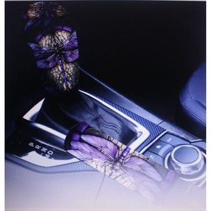Two Piece Dragonfly Auto Gear Shift Cover Colorful Car Gift Slip-On NIP